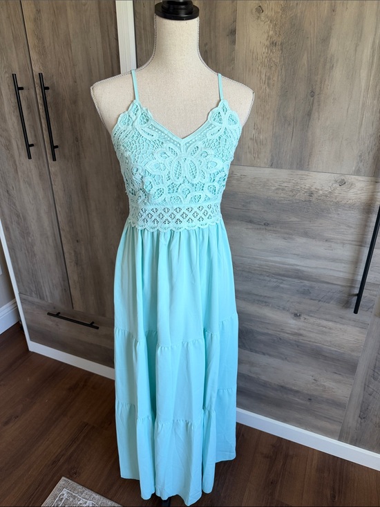 Dresses & Skirts - Beautiful Light Teal Three Tier Maxi Dress